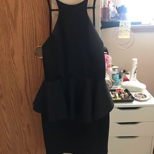 Black backless dress